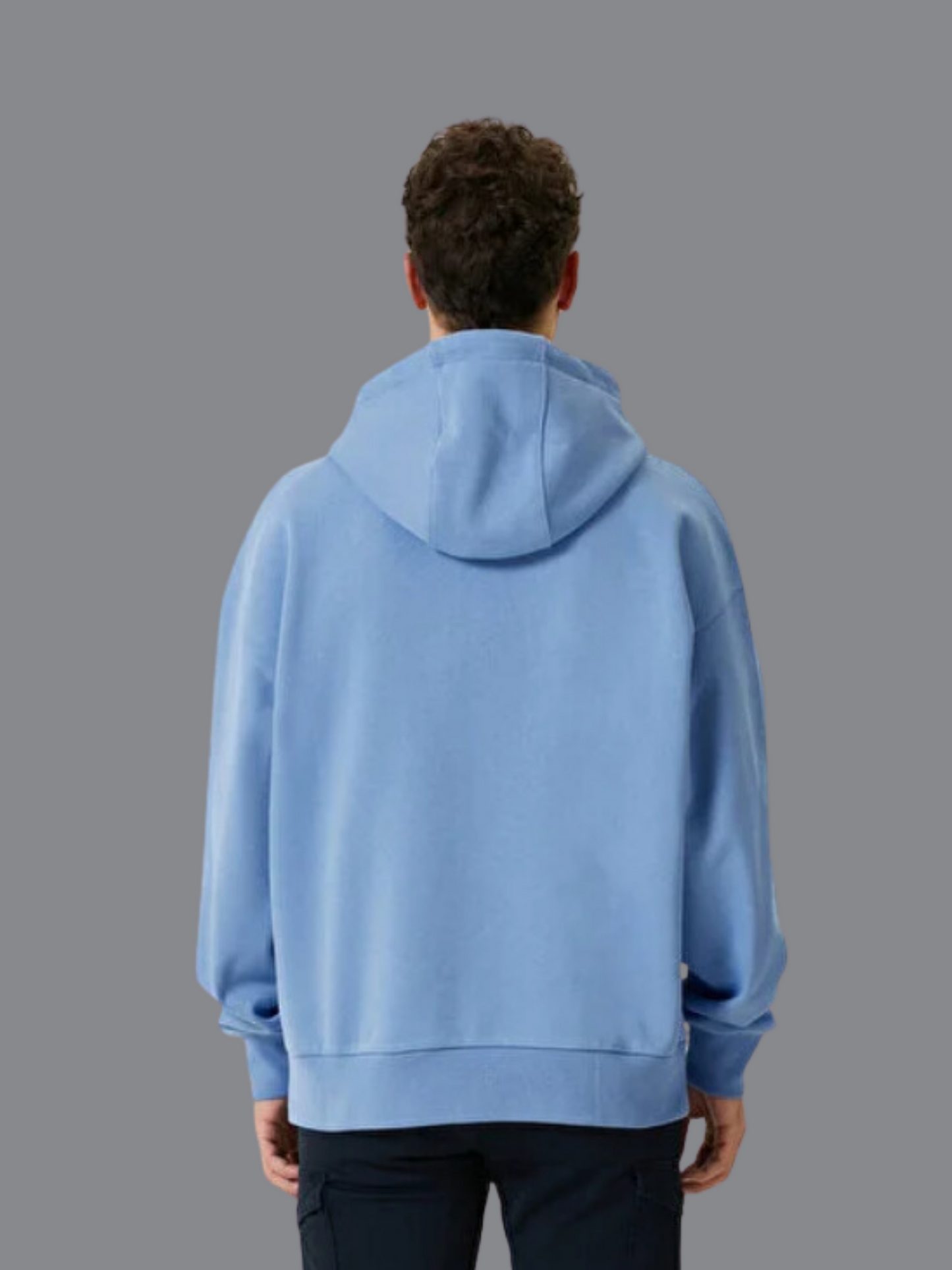 Mavi Unisex Kapüşonlu Hoodie Sweatshirt